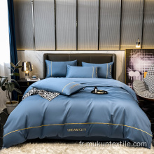 Fiche de lit de lit en coton moderne de literie de luxe de luxe